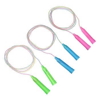 silapro скакалка радужная, пластик, пвх, 2,3м х 4,3мм, 3 цвета