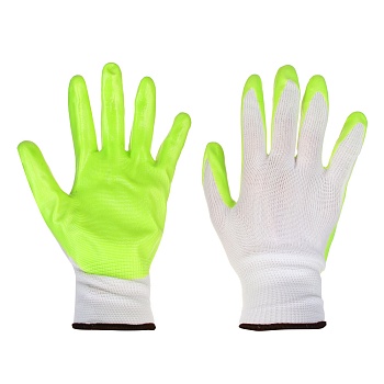 inbloom перчатки садовые с нитриловым полуобливом, полиэстер, р.9, 25см, 45г