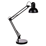 светильник настольный by лунд, е27, 60вт, 85см, 110–240 в, с подставкой и струбциной ,металл, черный от магазина Барс