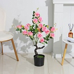 inbloom растение искусственное роза светло-розовая, 85см, peva, цемент от магазина Барс