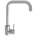 союзкран смеситель для кухни, поворотный излив 30см, керам. картридж 35мм, нерж. сталь, ss01-g132