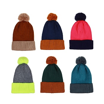 galante шапка взрослая с помпоном, р 56-58, 6 цветов, оз22-04