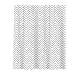 шторка для ванной тм vetta рондо, полиэстер 90гр., 180x180 см, белый фон, темно-серые полосы от магазина Барс