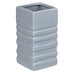vetta стакан для ванной комнаты, керамика, 6,5x6,5x13 см, рельеф, серый от магазина Барс