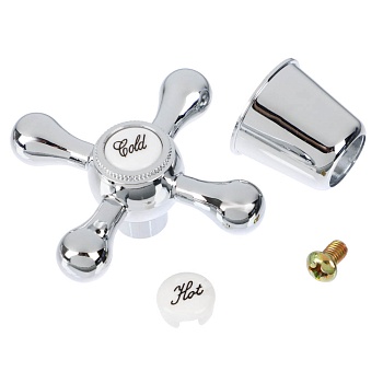 ручка для смесителя, под квадрат, крест, пластик