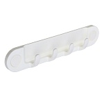 vetta classic планка для ванной комнаты, пластик, 4 крючка, 28х5,5х3 см, молочный от магазина Барс