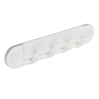 vetta classic планка для ванной комнаты, пластик, 4 крючка, 28х5,5х3 см, молочный от магазина Барс