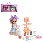 игроленд кукла 15 см с акс. и питомцами, pvc, pp, abs, 45х8х24 см интернет-магазин «Барс»