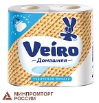туалетная бумага veiro 4шт/уп (вейро) "домашняя", 2-х слойная (4х15 м), белая, 1с24 /12