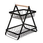 корзина для фруктов двухярусная тм vetta, 22x14x25 см, углеродистая сталь интернет-магазин «Барс»