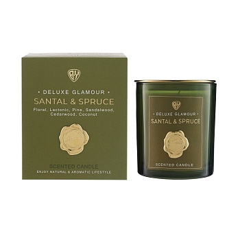 by свеча ароматизированная deluxe glamour, 200гр. santal & spruce