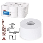 бумага туалетная 200 м, laima (t2), universal white, 1-слойная, цвет белый, комплект 12 рулонов, 111