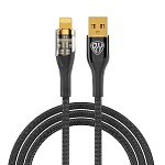 by кабель для зарядки space cable techno ip, 1 м, 2.4а, быстрая зарядка, черный от магазина Барс