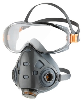  полумаска фильтрующая с интегрированными очками jeta safety р. l, 9500 air optics