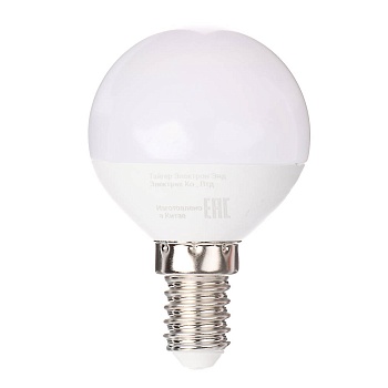 лампа светодиодная by шар g45 7 вт, e14, 630 лм, 3000 k, 175-265 в, ra>80, irf <5%,ic, 2 года гар. от магазина Барс