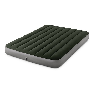 intex матрас надувной downy bed queen, (fiber-tech), насосна батарейках, 152x203x25см, пвх, 64779