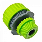 соединитель полив для шланга 3/4", резьбовой 3/4" + 1/2", пластик inbloom  от магазина Барс