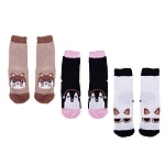 galante носки-антизаносы высокие махровые, р.23-25, 100% полиэстер, 3 дизайна
