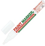 маркер-краска лаковый (paint marker) 4 мм, белый, без ксилола (без запаха), алюминий, brauberg profe