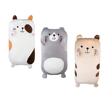 игроленд игрушка мягкая "котэо", 70 см, полиэстер, 3 вида