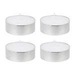 свечи чайные крупные тм ladecor 2x5,5 см, 4 шт, парафин, белые