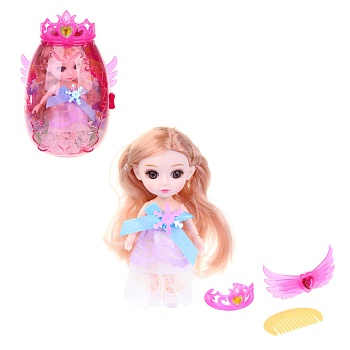 игроленд кукла с аксессуарами в яйце, abs, pp, pvc, 9х9х14,2 см, 3 дизайна