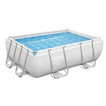 bestway прямоугольный бассейн, фильтр-насос, диспенсер,282x196x84см, 56629