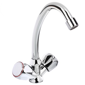 rain смеситель для кухни, кран-буксы 1/2, гайка, латунь, хром