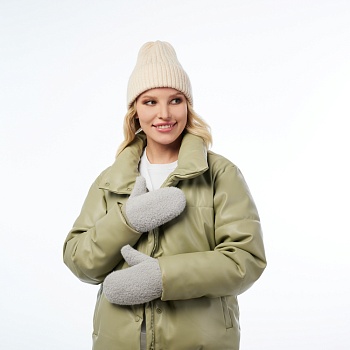 galante рукавицы женские на веревке р. 18-20, серые, сзмп-10