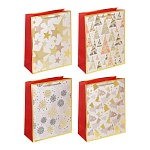 пакет тм сноу бум подарочный, 26x32x10см, тиснение, бумага, арт.21, 4 дизайна