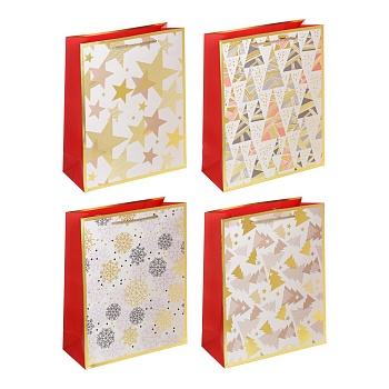 пакет тм сноу бум подарочный, 26x32x10см, тиснение, бумага, арт.21, 4 дизайна
