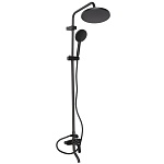союзкран душевая система со смесителем (картридж 35мм), тропич. и ручная лейка 1 режим, черный