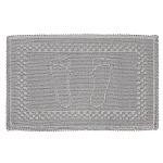 коврик петельный, хлопок, 60x40см, одинарный, серый от магазина Барс