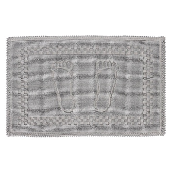 коврик петельный, хлопок, 60x40см, одинарный, серый от магазина Барс