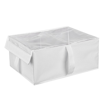 vetta короб с крышкой, с прозрачным окном, 25х35х15см, швеция, полиэстер, белый от магазина Барс