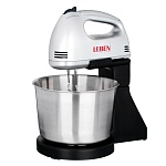 leben миксер кухонный 100вт, 7 скоростей, 4 насадки, металлическая чаша 2л интернет-магазин «Барс»