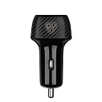 by зарядное устройство автомобильное карбон, 3.4a, usb-a qc3.0 18w, usb-c pd 20w, 38w