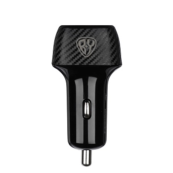 by зарядное устройство автомобильное карбон, 3.4a, usb-a qc3.0 18w, usb-c pd 20w, 38w