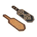 ермак массажер 131x39см, деревянные шарики, светлое дерево, 012b-3