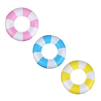 круг надувной "яркое лето", тм by sport, 63см, пвх, 0.20мм, 3 цвета