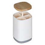 подставка для зубочисток тм vetta, 7,5х7,5х11см, бамбук, полипропилен от магазина Барс