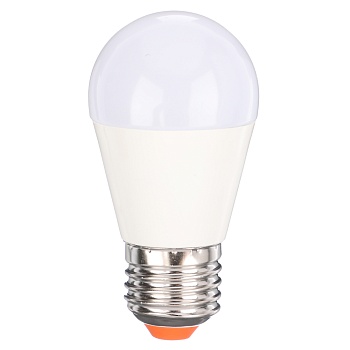 лампа светодиодная by шар g45 7 вт, e27, 630 лм, 3000 k, 175-265 в, ra>80, irf <5%,ic, 2 года гар. от магазина Барс