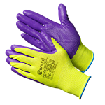 перчатки нейлоновые с нитриловым покрытием gward hi-vis разм xl/10) 12/240 