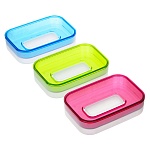 мыльница с поддоном, тм vetta, пластик, 11,5х7,6х2,7см, 3 цвета от магазина Барс