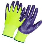 перчатки нейлоновые с нитриловым покрытием gward hi-vis 12/240 разм.l/9 