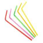 капитан весельчак трубочки для напитков 20шт, 265x5мм, "фантазия", цветные