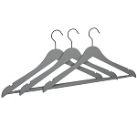 вешалки для одежды тм vetta, 3шт, 44,5x23x1см, пластик abs, софт тач, цвет серый от магазина Барс