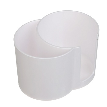 органайзер для ватных дисков и палочек тм юниlook, пластик, 9,5х6,5х6,5 см, белый