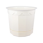 горшок для цветов с поддоном 1,6л, d160мм, h135мм цв.молочный от магазина Барс