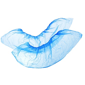 бахилы одноразовые, полиэтилен, 25 пар, 12 микрон, синие